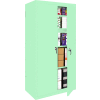 Steel Cabinets USA Fixed Shelf All-Welded Storage Cabinet, 30"Wx15"Dx72"H, Pastel Green