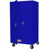 Steel Cabinets USA Mobile All-Welded Cabinet, 36"Wx24"Dx66"H, Blue