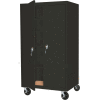 Steel Cabinets USA Mobile Cabinet All-Welded 36"Wx24"Dx60"H Charcoal