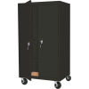 Steel Cabinets USA Mobile All-Welded Cabinet, 36"Wx24"Dx72"H, Charcoal