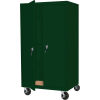 Steel Cabinets USA Mobile All-Welded Cabinet, 36"Wx24"Dx72"H, Hunter Green