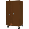 Steel Cabinets USA Mobile All-Welded Cabinet, 36"Wx24"Dx72"H, Walnut