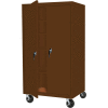 Steel Cabinets USA Mobile All-Welded Cabinet, 36"Wx24"Dx78"H, Walnut
