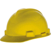 MSA V-Gard® Slotted Cap With 1-Touch Suspension, Yellow - Pkg Qty 20