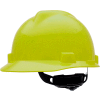MSA V-Gard® Slotted Cap With Fas-Trac III Suspension, Hi-Viz Yellow - Pkg Qty 20