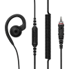 Motorola Swivel Earpiece with Inline PTT & Mic (Long Cord), Black