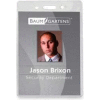 Baumgartens® ID Badge Holder, Vertical, 2-5/8" x 3-7/8", Clear, 50/Pack