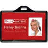 Baumgartens® ID Card Holder, Horizontal, 3-3/8" x 2-1/8", Black, 25/Pack