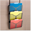 UniversalOne™ Plastic Cubicle Triple File Pocket, Black