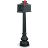 United Visual Products New Hampton Single Residential Mailbox & Post N1021775 - Black
