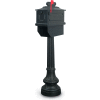 United Visual Products Newport Single Residential Mailbox & Post N1023734 - Coffee