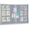 United Visual Products 72"W x 48"H Sliding Glass Gray Easy Tack Board with Satin Frame