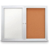 United Visual Products 42"W x 32"H Indoor Combo Board w/White Dry-Erase Board & Corkboard