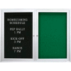 United Visual Products 42"W x 32"H Outdoor Combo Board w/Licorice Vinyl Letterboard & Corkboard