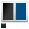 United Visual Products 48"W x 36"H Outdoor Combo Board, Licorice Letter & Licorice Vinyl Corkboard
