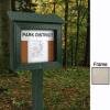 United Visual Products 18"W x 16"H Mini Cork Message Board with Light Gray Frame