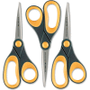 Westcott® Titanium Non Stick Scissors, 8" Straight, 3/Pack