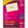 Avery® Easy Peel Laser Mailing Labels, 1-1/3 x 4, Clear, 700/Box
