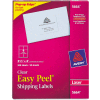 Avery® Easy Peel Laser Mailing Labels, 3-1/3 x 4, Clear, 300/Box