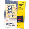 Avery® Clear Self-Adhesive Laminating Sheets, 3 mil, 9 x 12, 10/Pack