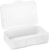 Advantus Gem Polypropylene Pencil Box with Lid, Clear, 8-1/2" x 5-1/4" x 2-1/2"