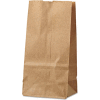 Duro Bag Paper Grocery Bags #2, 4-5/16"W x 2-7/16"D x 7-7/8"H, Kraft, Pack of 200