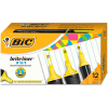 BIC® Brite Liner 3 'n 1 Highlighters, 3 'n 1 Chisel Tip, Yellow, Dozen