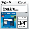 Brother® P-Touch® Tze Labeling Tape, 3/4"W, Black on White