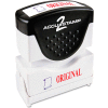 Accustamp2 Shutter Stamp with Microban, Red/Blue, ORIGINAL, 1 5/8 x 1/2