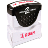 Accustamp2 Shutter Stamp with Microban, Red, RUSH, 1 5/8 x 1/2