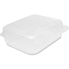 Hinged Lid Plastic Containers 7-3/4" x 8-3/8" x 3" - 250 Pack