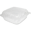 Hinged Lid Plastic Containers 9" x 9-1/3" x 3" 1 Compartment - 200 Pack