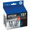 Epson® T127120D2 (127) Extra High-Yield Ink, Black, 2/Pack