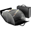 Pendaflex 1132 Document Carry Case, Poly, 26 pockets, 4 5/8 x 13 1/8 x 10 1/4, Smoke