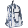 Eastsport® Backpack, PVC Plastic, 12 1/2 x 17 1/2 x 5 1/2, Clear