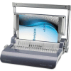 Fellowes® Quasar+ 500 Manual Comb Binding Machine, 18-1/8 x 15-3/8 x 5-1/8, Metallic Blue