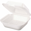 Hinged Lid Foam Food Container 6-2/5" x 6-2/5" x 3" 1 Compartment - 500 Pack