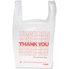 Printed "Thank You" Bags W/ Handles, 11-1/2"W x 21"L, 12.5 Micron, White, 900/Pack
