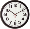 Chicago Lighthouse Bold Quartz Contract Clock, 13-3/4", Black