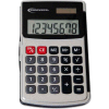 Innovera® Handheld Calculator, Hard Flip Case, 8-Digit LCD, Dual Power, Silver