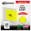 Innovera® 20051Y Compatible, Remanufactured, LC51Y Ink, 400 Page-Yield, Yellow