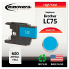 Innovera® Compatible Remanufactured High-Yield LC75C Ink, 600 Page-Yield, Cyan