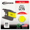 Innovera® Compatible Remanufactured High-Yield LC75Y Ink, 600 Page-Yield, Yellow