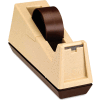 Scotch® Heavy-Duty Weighted Desktop Tape Dispenser, 3" Core, Plastic, Putty/Brown