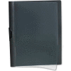 Oxford® Polypropylene No-Punch Report Cover, Letter, Holds 30 Pages, Clear/Black