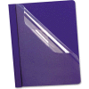 Oxford® Premium Paper Clear Front Cover, 3 Fasteners, Letter, Blue, 25/Box