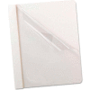 Oxford® Premium Paper Clear Front Cover, 3 Fasteners, Letter, White, 25/Box
