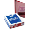 Oxford® Premium Paper Clear Front Cover, 3 Fasteners, Letter, Red, 25/Box