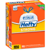 Hefty® Strong Tall Kitchen Drawstring Trash Bags - White, 13 Gal, 0.9 Mil, 90/Box -RFPE84574