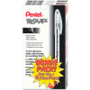 Pentel® R.S.V.P. Stick Ballpoint Pen Value Pack, 1mm, Black Ink, Clear/Black Barrel, 24/Pack